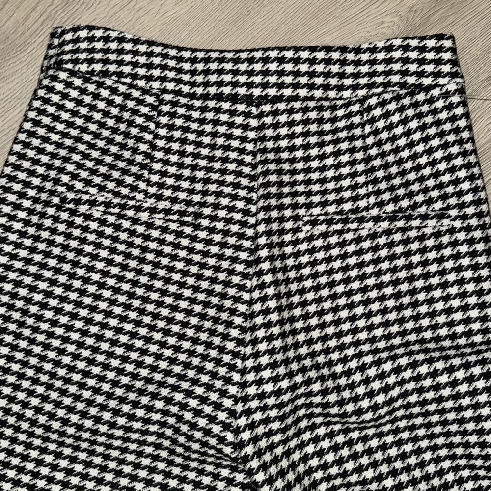Veronica Beard Arte Houndstooth Pants 2 womens slacks business casual ankle slit - Picture 13 of 14